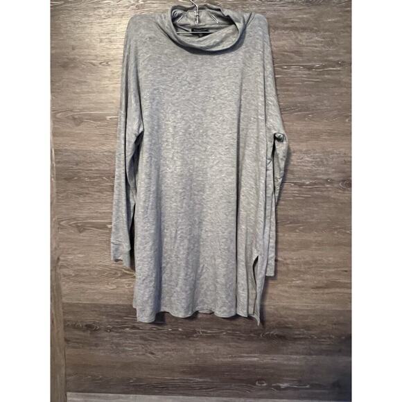 Eileen Fisher Grey Cowl Neck Long Sleeve Dress Size Small - Picture 3 of 6